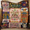 Hippie On Earth Quilt Blanket  Quilt